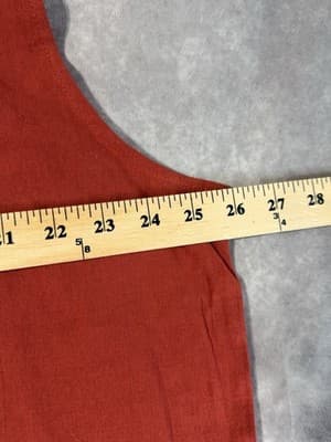 NWT Coofandy Rust Colored Sleeveless Tie front Men's Shirt XXL - Thumbnail 5