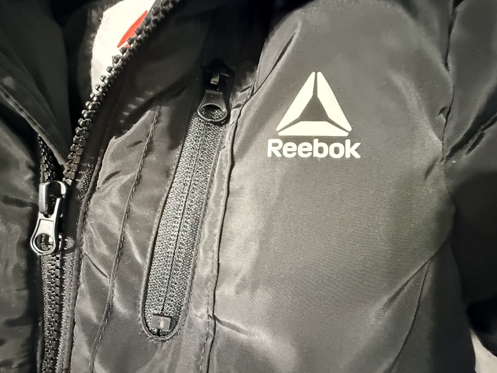 Toddler 3T Reebok Puff Jacket Fleece Lined with Hood Black - Thumbnail 4