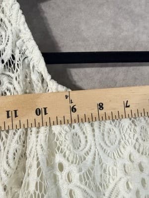 Almost Famous White Lace Off The Shoulder Hi Low Dress Women’s Size M - Thumbnail 10