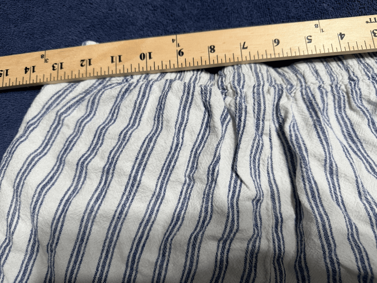 Indigo Rein White And Blue Striped Shorts Button Up Women’s Small - Thumbnail 6