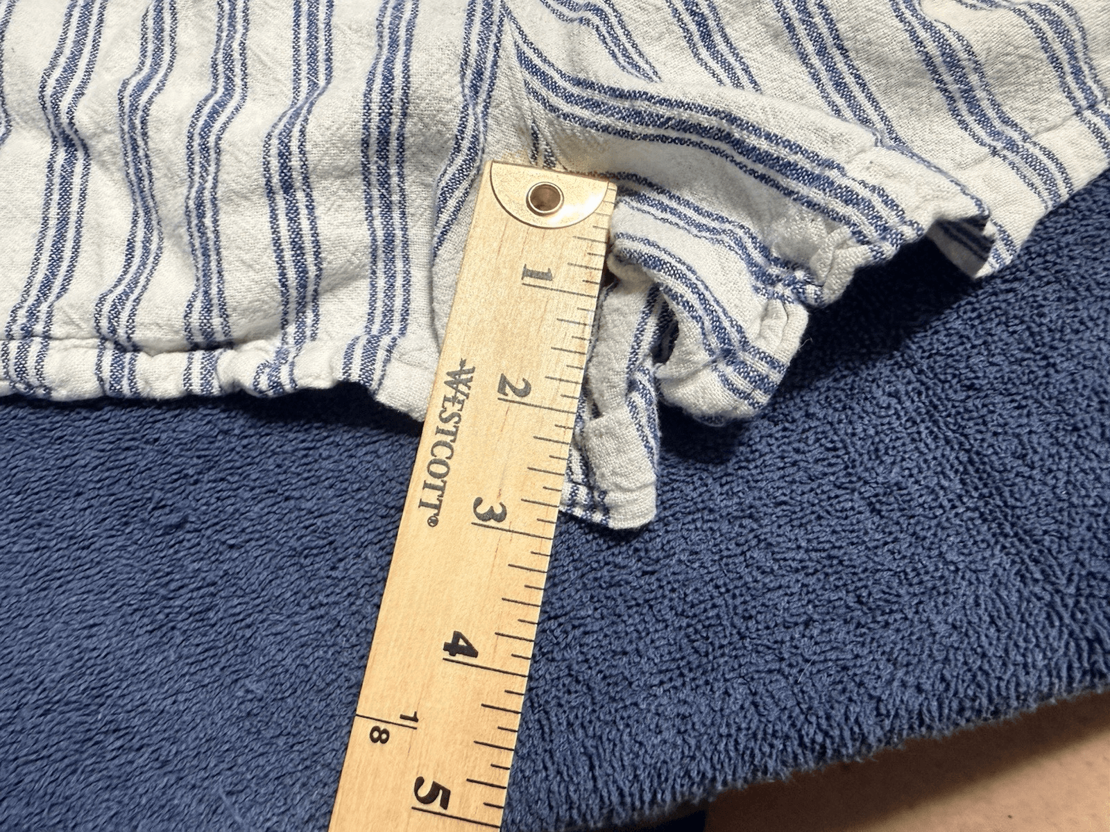 Indigo Rein White And Blue Striped Shorts Button Up Women’s Small - Thumbnail 4