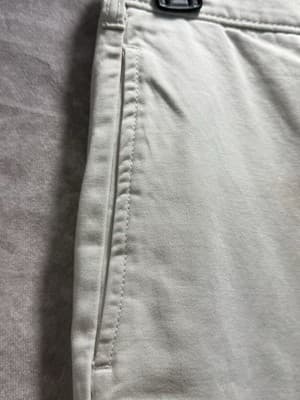 NWT IZOD Saltwater Chino Pants Stone Khaki Flat Front Relaxed Fit 38x30 MSRP $58 - Thumbnail 3