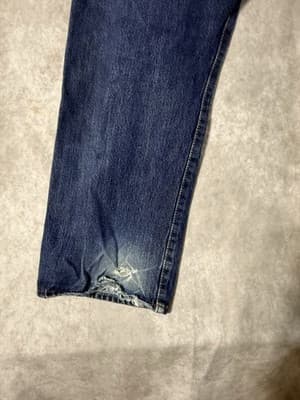 Levi’s 501 Straight Denim Jeans Button Fly Medium Wash Classic 5 Pocket 44x32 - Thumbnail 5