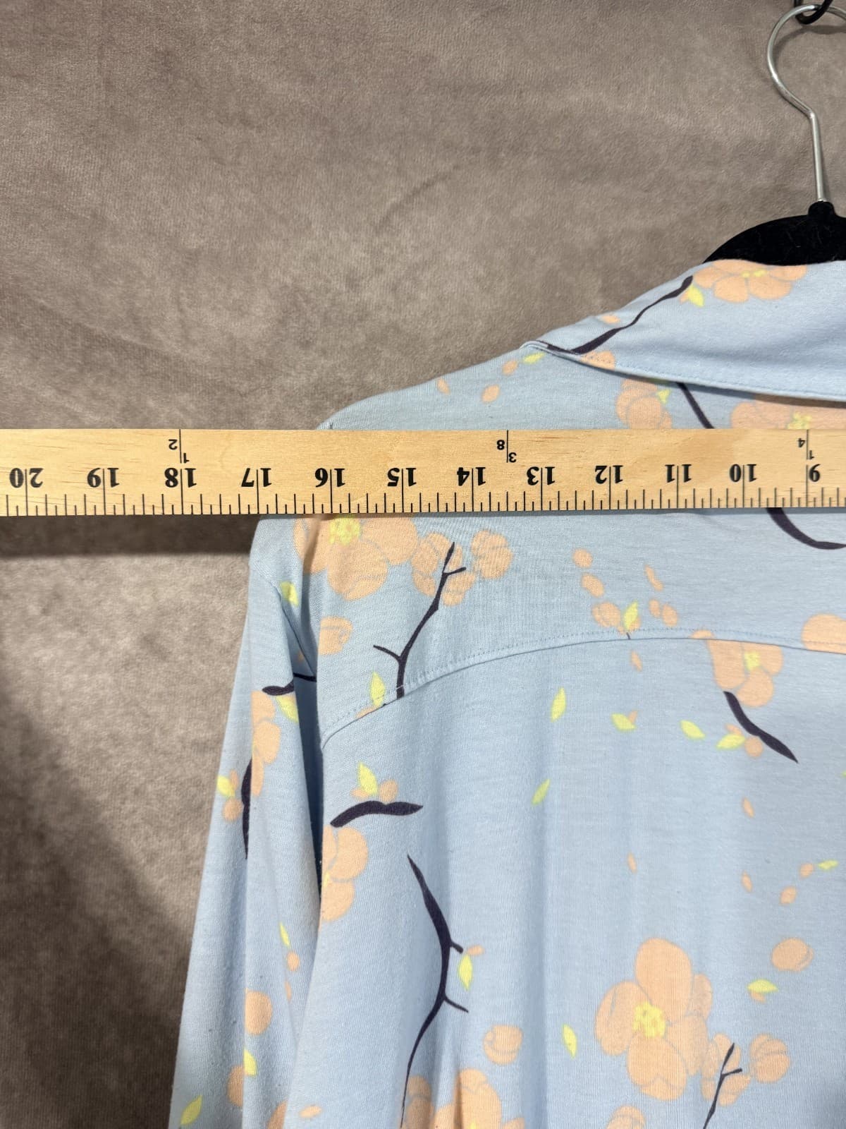 Lularoe Valentina Blouse Blue Floral Pattern Women's 3XL - Thumbnail 6