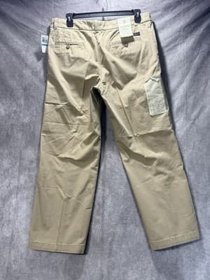 NWT IZOD Saltwater Chino Pants Khaki Straight Leg Metrix Fit 36x29 MSRP $58 - Thumbnail 2