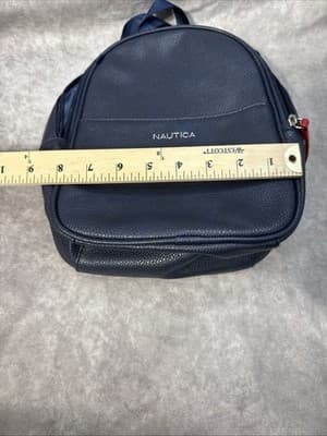 NAUTICA Brand ~ Navy Faux Leather ~ Backpack /Purse - Thumbnail 10