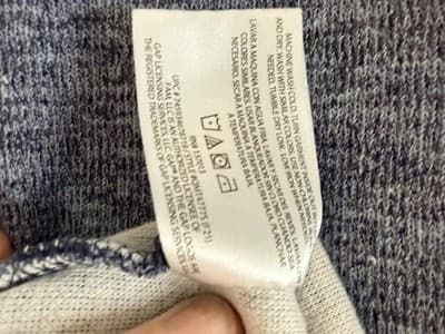 Gap Men’s Henley Quarter Button Up Long Sleeve Shirt Blue Gray Size Large - Thumbnail 5