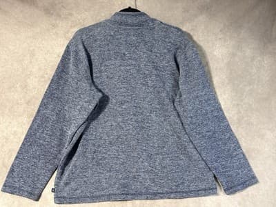 Gap Men’s Henley Quarter Button Up Long Sleeve Shirt Blue Gray Size Large - Thumbnail 2