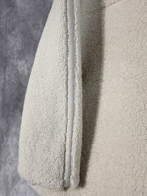 Lands End Cream Colored Fleece Jacket Full Zip. Zip Pockets Women’s Large - Thumbnail 6