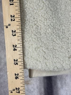 Lands End Cream Colored Fleece Jacket Full Zip. Zip Pockets Women’s Large - Thumbnail 10
