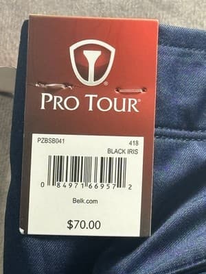 Pro Tour Men’s Shorts Size 44 Navy Gold Performance Stretch UPF 50 Moisture Wick - Thumbnail 6