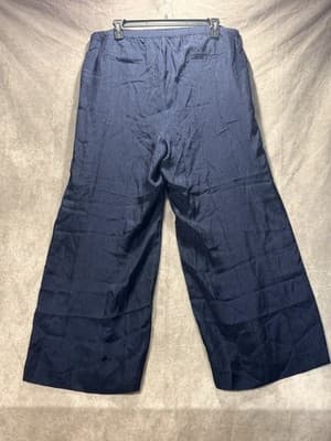NWT J Crew Wide Leg Elastic Waist Navy Pants - Thumbnail 2