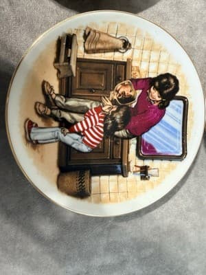 Vintage Set Of 7 Special Memories Plates Mothers Day 80s - Thumbnail 2