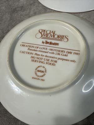 Vintage Set Of 7 Special Memories Plates Mothers Day 80s - Thumbnail 8