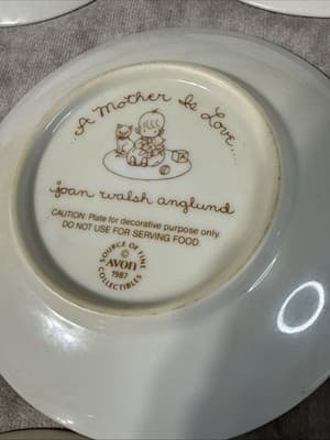 Vintage Set Of 7 Special Memories Plates Mothers Day 80s - Thumbnail 11