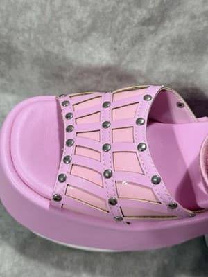 NWT Pink Demonia Platform Chunky Heels - Thumbnail 4