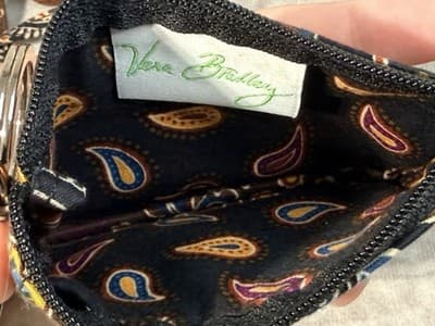 Vera Bradley Kensington Brown Amy Style Small Crossbody Bag EUC With Wallet - Thumbnail 9