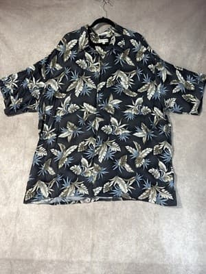 Vintage Pierre Cardin Hawaiian Camp Shirt Men’s S 3XLT Tropical Palms Button Up - Thumbnail 2