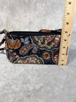 Vera Bradley Kensington Brown Amy Style Small Crossbody Bag EUC With Wallet - Thumbnail 11