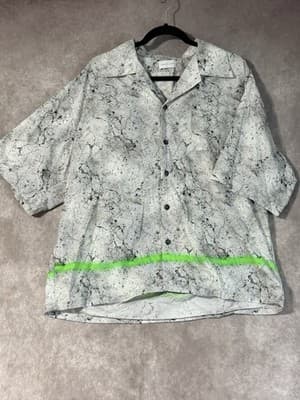 John Elliot Highway Spray Button Up Shirt Men’s Large Camp Collar Short Sleeve - Thumbnail 2