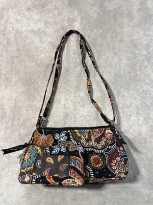 Vera Bradley Kensington Brown Amy Style Small Crossbody Bag EUC With Wallet - Thumbnail 3