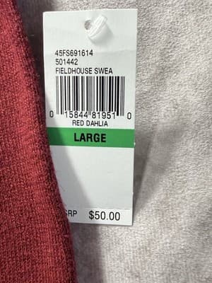 NWT IZOD Men’s Sleeveless Fieldhouse Sweater Red Dahlia Size Large - Thumbnail 3