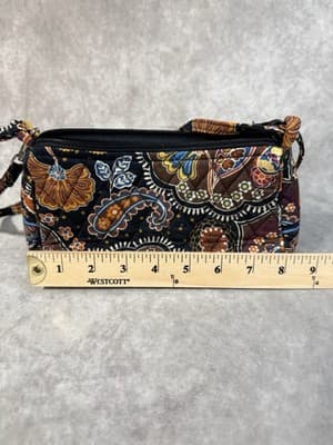 Vera Bradley Kensington Brown Amy Style Small Crossbody Bag EUC With Wallet - Thumbnail 10