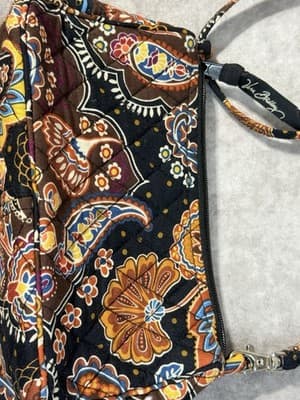 Vera Bradley Kensington Brown Amy Style Small Crossbody Bag EUC With Wallet - Thumbnail 7