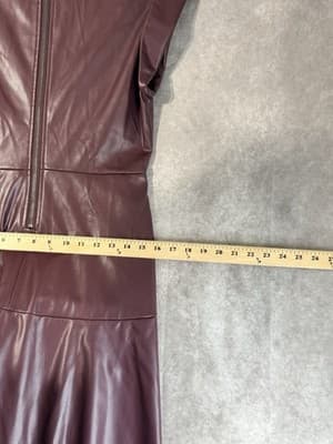 NWT Steve Madden Women’s Size M Faux Leather Beckett Dress - Thumbnail 11