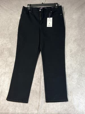 NWT Gloria Vanderbilt Amanda Slimming Jeans Coal Black Women’s Size 14 - Thumbnail 2