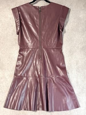 NWT Steve Madden Women’s Size M Faux Leather Beckett Dress - Thumbnail 3