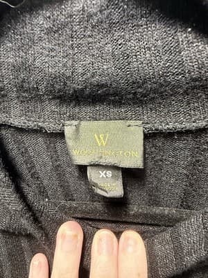 Worthington Women’s Pullover Ribbed Turtleneck In Black Metallic Glitter Size XS - Thumbnail 6