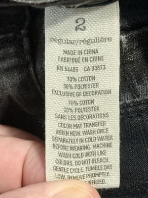American Eagle Faded Black Stretch Skinny Jeans Women’s Size 2 - Thumbnail 5