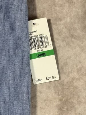 NWT IZOD Men’s Sleeveless Fieldhouse Sweater Ocean Blue Size Large - Thumbnail 3