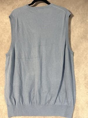 NWT IZOD Men’s Sleeveless Fieldhouse Sweater Ocean Blue Size Large - Thumbnail 6