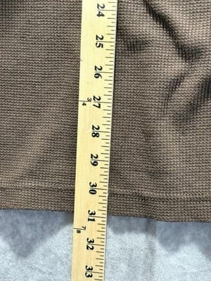 Knockout Jeans Men’s Brown Waffle Knit Thermal Size XL Pullover Streetwear - Thumbnail 5