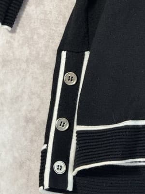 NWT Liz Claiborne Career Woman Black & White Combo Open Front Cardigan Size XL - Thumbnail 5