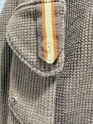 Knockout Jeans Men’s Brown Waffle Knit Thermal Size XL Pullover Streetwear - Thumbnail 8