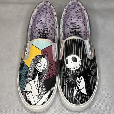 Nightmare Before Christmas Jack And Sally Slip On Shoes Size 10 - Thumbnail 7