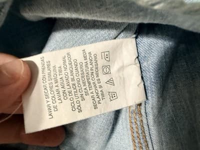 Levi Strauss Signature Premium Shirt Long Sleeve Button Up Light Wash Men’s sz L - Thumbnail 7