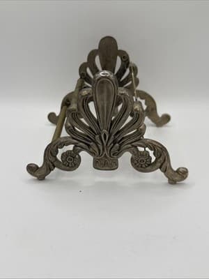 Vintage Silver Plate Knife Rest Italy Knife Holder With matching Napkin Holders - Thumbnail 2