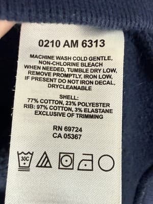 Columbia Men’s Hart Mountain Crewneck Sweatshirt Navy Size Medium - Thumbnail 7
