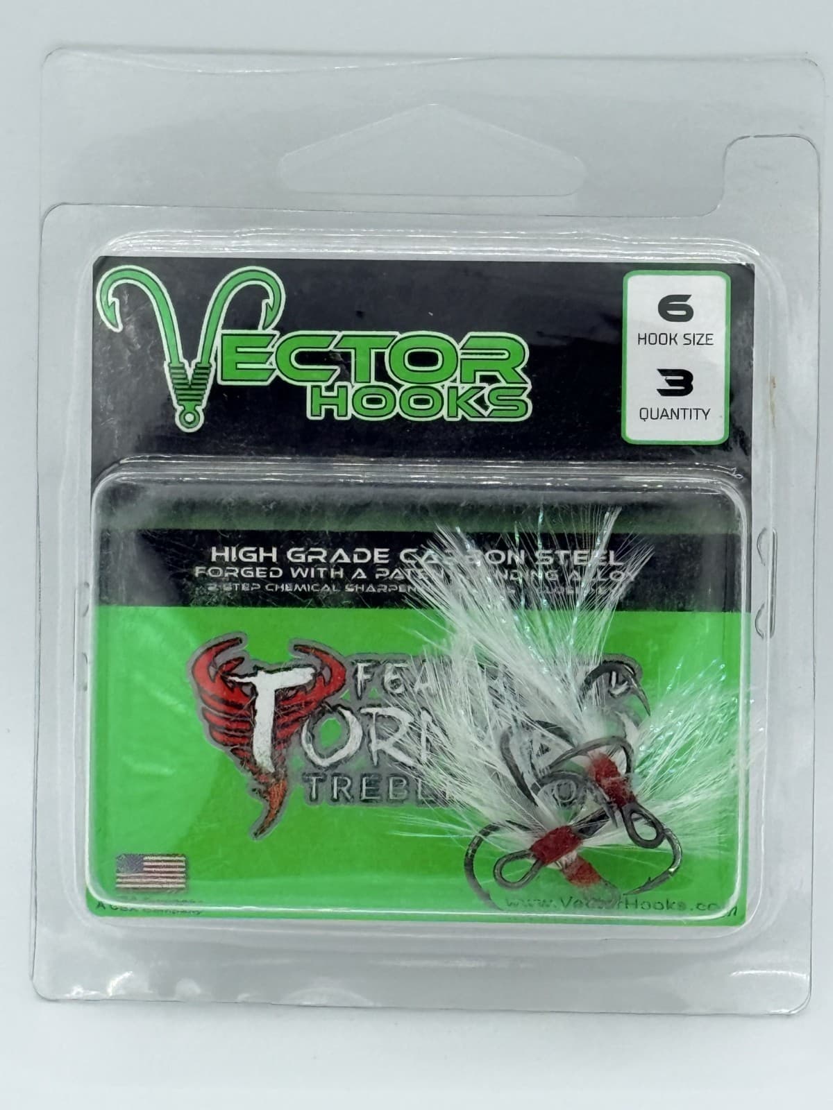 Vector Hooks Feathered Tornado Treble Hook - Thumbnail 3