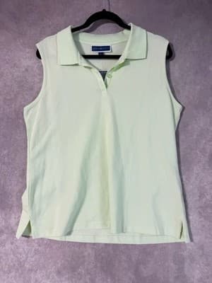 NWT Karen Scott light Green Collard Tank Women’s Size L - Thumbnail 2