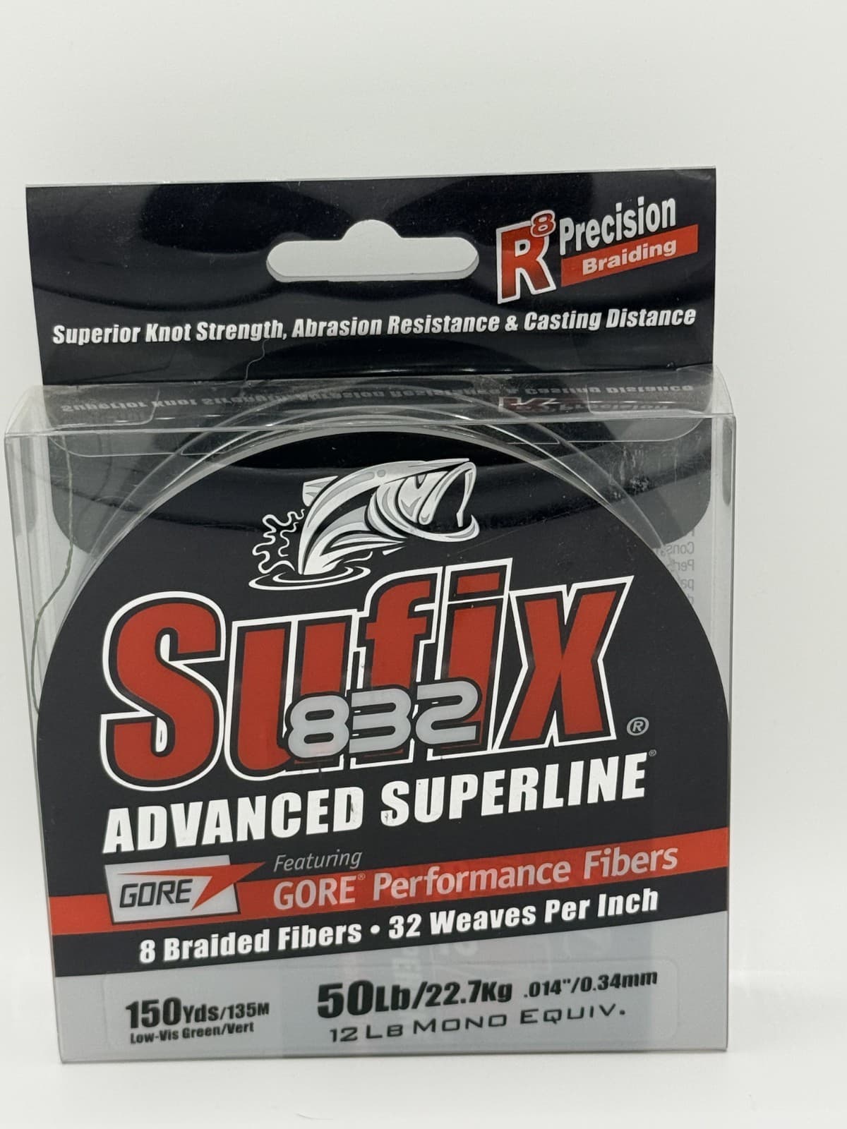 Suffix 832 Advanced Superline Braid | Low Vis Green | 150yds - Thumbnail 3