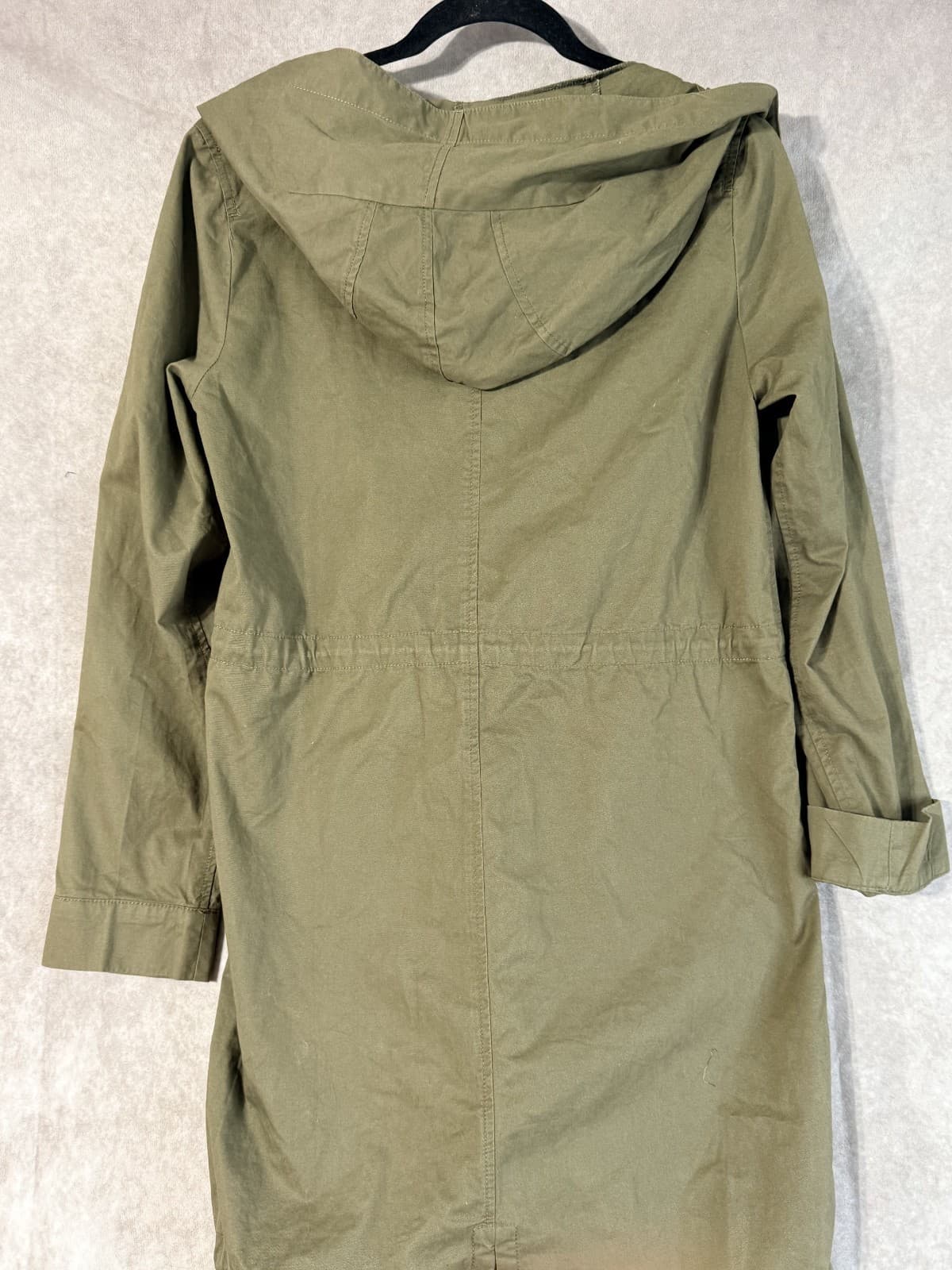 Love Tree Women's Green Hooded Anorak Utility Jacket w/ Pockets Drawstring M - Thumbnail 4