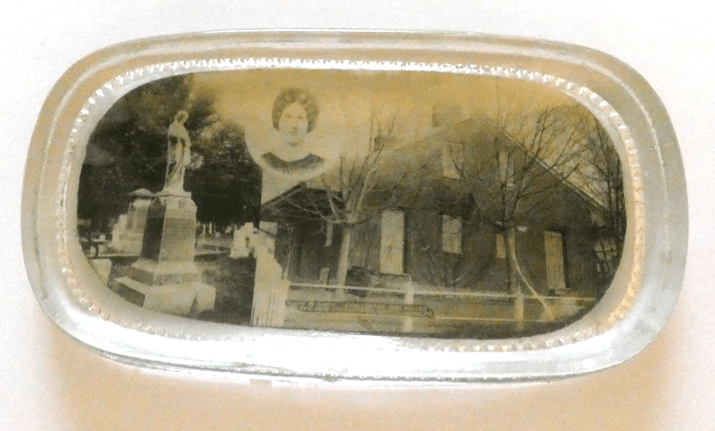 Vintage Glass Paperweight Gettysburg Pennsylvania House Jennie Wade was Killed