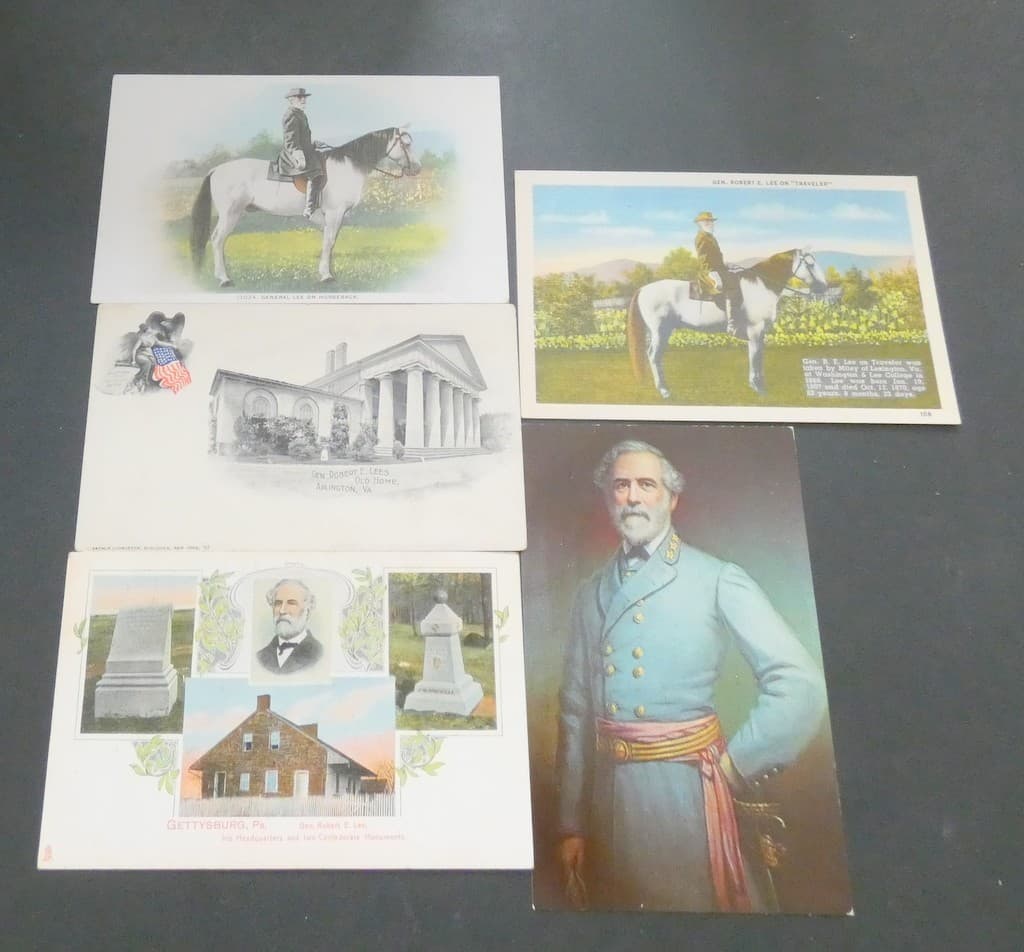 General Robert E Lee Postcards Vintage lot of 5