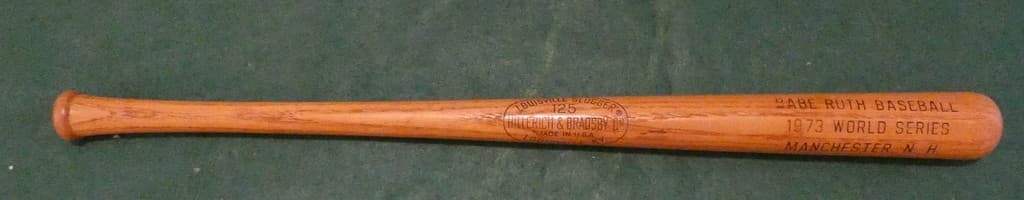 Louisville Slugger 125 Mini 16" Baseball Bat 1973 Babe Ruth World Series NH