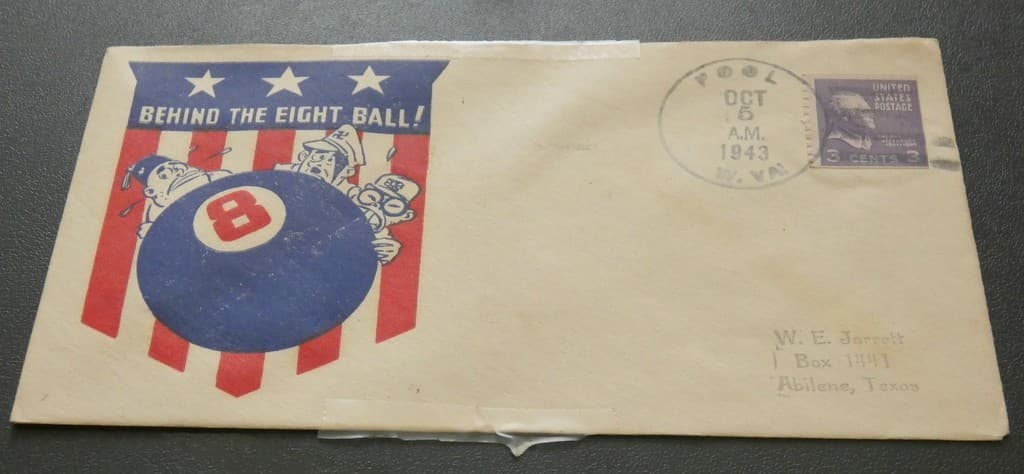 1943 World War 2 Behind The Eight Ball Pool WV 1943